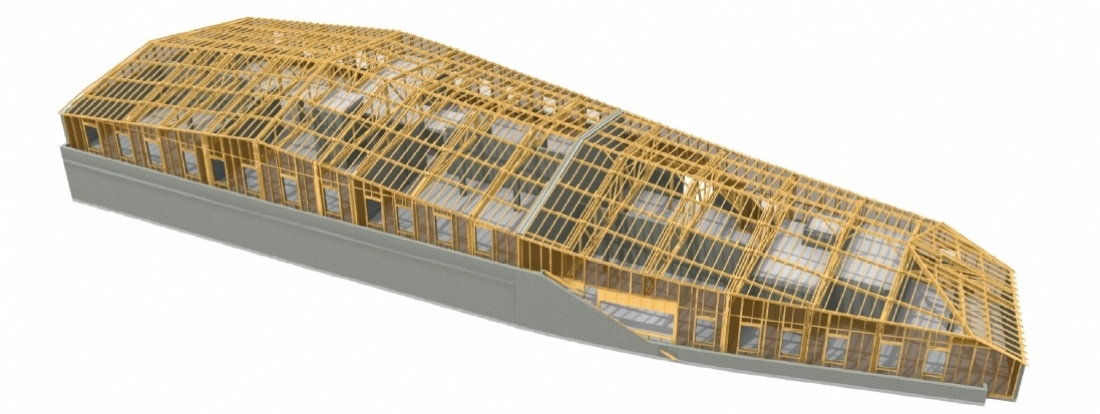 conception et modelisation charpente industrielle